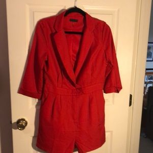 Red women's romper